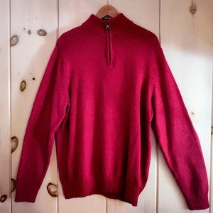 Chaps XL Mens Red Quarter-zip Pullover